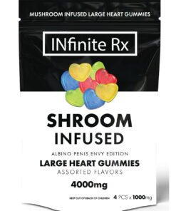 INfinite Rx Shroom Infused Albino Penis Envy Edition Large Heart Gummies Edibles (4000mg) - Magic Psychedelics
