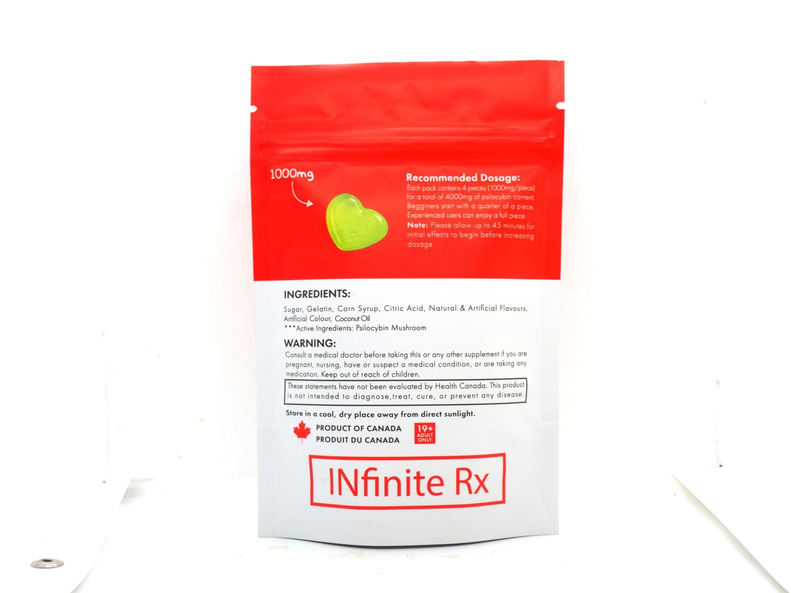 INfinite Rx Shroom Infused Large Heart Gummies Edibles (4000mg) - Magic Psychedelics INfinite Rx Shroom Infused Large Heart Gummies Edibles (4000mg) - Magic Psychedelics